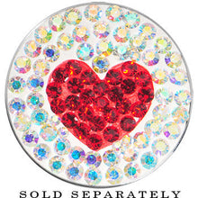 Load image into Gallery viewer, 20mm Stainless Steel Aurora Gem Red Heart Screw Fit Plug
