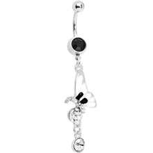 将图片加载到图库查看器，Dark Nature Butterfly Drop Belly Ring
