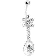 将图片加载到图库查看器，Crystalline Gem Explosion Teardrop Flower Belly Ring
