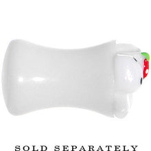 Load image into Gallery viewer, 2G White Acrylic Berry Polka Dot Bow Saddle Plug
