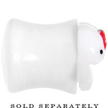 将图片加载到图库查看器，00G White Acrylic Berry Polka Dot Bow Saddle Plug
