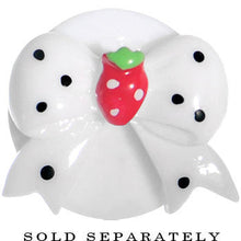 Load image into Gallery viewer, 9/16 White Acrylic Berry Polka Dot Bow Saddle Plug
