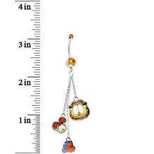 Load image into Gallery viewer, Licensed Odie and Pooky Garfield Belly Ring
