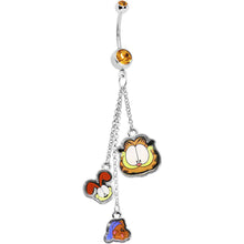Load image into Gallery viewer, Licensed Odie and Pooky Garfield Belly Ring
