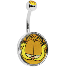 Load image into Gallery viewer, Mischievous Smile Garfield Belly Ring
