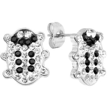 Load image into Gallery viewer, Clear Ferido Crystal Snuggle Bug Stud Earrings

