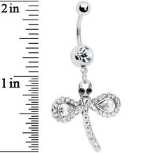 将图片加载到图库查看器，Crystalline Gem Fancy Wing Dragonfly Belly Ring
