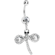 将图片加载到图库查看器，Crystalline Gem Fancy Wing Dragonfly Belly Ring
