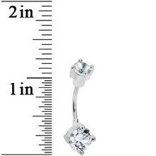 将图片加载到图库查看器，Crystalline Gem Double Round Tip Belly Ring
