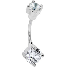 将图片加载到图库查看器，Crystalline Gem Double Round Tip Belly Ring
