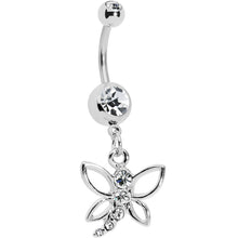 将图片加载到图库查看器，Crystalline Gem Journey Flutter Butterfly Belly Ring
