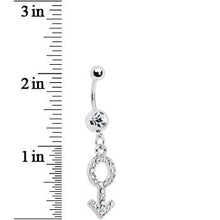 将图片加载到图库查看器，Crystalline Male Symbol Belly Ring
