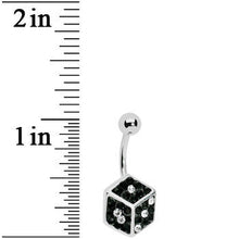 将图片加载到图库查看器，Black Gem Paved Dice Belly Ring
