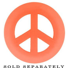 Load image into Gallery viewer, Neon Silicone Peace Sign Tunnel 00G to 14mm

