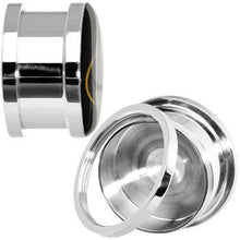 Load image into Gallery viewer, 9/16 Stainless Steel Batman Logo Screw Fit Plug Set
