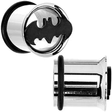 Load image into Gallery viewer, 7/16 Stainless Steel Batman Tunnel Plug Set
