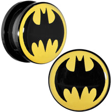 将图片加载到图库查看器，1 inch Black Acrylic Batman Screw Fit Plug Set
