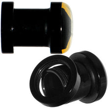 Load image into Gallery viewer, 2G Black Acrylic Batman Screw Fit Plug Set
