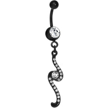 Load image into Gallery viewer, Clear Double Swirl Belly Ring
