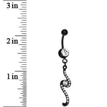 Load image into Gallery viewer, Clear Double Swirl Belly Ring
