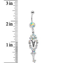 Load image into Gallery viewer, Aurora Courtly Grace Dangle Belly Ring
