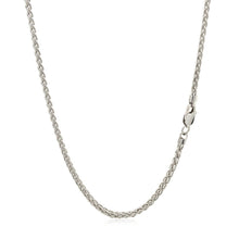 将图片加载到图库查看器，2.1mm 14k White Gold Round Wheat Chain
