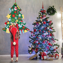 Load image into Gallery viewer, 41-Piece: DIY Felt Christmas Tree Detachable Ornaments for Kids
