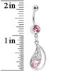 Load image into Gallery viewer, Pink Paisley Passion Belly Ring
