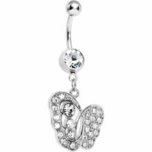 Load image into Gallery viewer, Abstract Crystalline Butterfly Belly Ring
