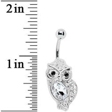 将图片加载到图库查看器，Clear Gem Midnight Owl Belly Ring
