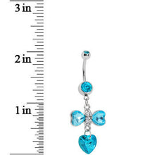 Load image into Gallery viewer, Heavenly Flight Blue Gem Belly Ring

