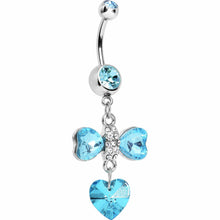 Load image into Gallery viewer, Heavenly Flight Blue Gem Belly Ring
