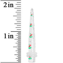 Load image into Gallery viewer, 4G Clear Acrylic Glitter Cherry Confetti Taper
