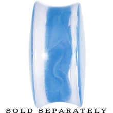 将图片加载到图库查看器，24mm Clear Acrylic Blue Floating Rose Flower Saddle Plug
