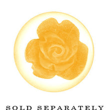 将图片加载到图库查看器，00G Clear Acrylic Yellow Floating Rose Flower Saddle Plug
