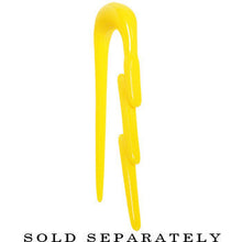 Load image into Gallery viewer, 0G Yellow Acrylic Lightning Bolt Taper
