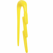 Load image into Gallery viewer, 0G Yellow Acrylic Lightning Bolt Taper
