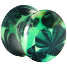 Load image into Gallery viewer, 1/2 Green Acrylic Four Leaf Clover Field Saddle Plug
