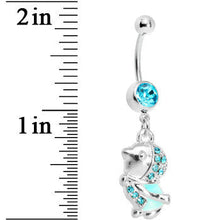 将图片加载到图库查看器，Aqua Gem Bundle Up Winter Belly Ring
