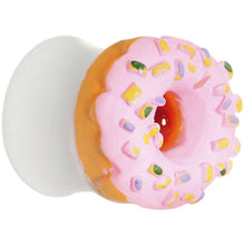 Load image into Gallery viewer, 9/16 Pink Frosted Doughnut Saddle Plug
