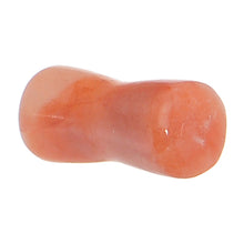 Load image into Gallery viewer, 8G Semi-Precious Peach Jade Double Flare Stone Plug
