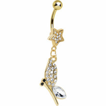 Load image into Gallery viewer, Gold Plated Twilight Star Butterfly Belly Ring
