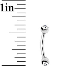 将图片加载到图库查看器，16G 5/16 Clear Gem Internally Threaded Eyebrow Ring
