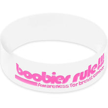 将图片加载到图库查看器，White Pink Got Boobs Awareness for Breast Cancer Bracelet

