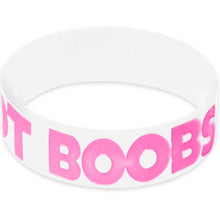 将图片加载到图库查看器，White Pink Got Boobs Awareness for Breast Cancer Bracelet
