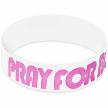 Load image into Gallery viewer, White Pink Pray for Boobies Awareness for Breast Cancer Bracelet
