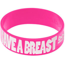 Load image into Gallery viewer, Pink White Take a Test, Save a Breast Awareness for Breast Cancer Bracelet
