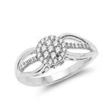 Load image into Gallery viewer, 0.25 Carat Genuine White Diamond 14K White Gold Ring (E-F Color, SI Clarity)
