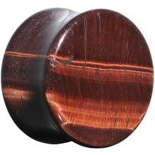 Load image into Gallery viewer, 3/4 Red Tiger Eye Natural Stone Plug

