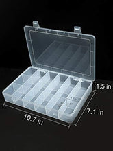 Load image into Gallery viewer, Clear Plastic Organizer Box with Dividers for Tools
